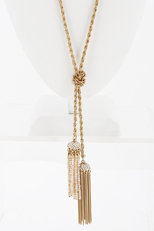 Knotted Tassel Necklace 6BAC9